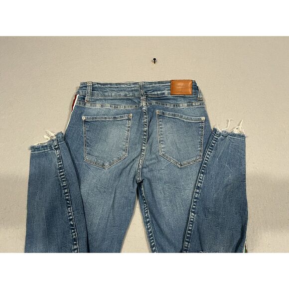 Zara Trafaluc Jeans Size 2 Skinny High Rise Distressed - Picture 5 of 5